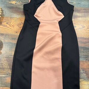 Enfocus Studio Black and Pink Midi Dress